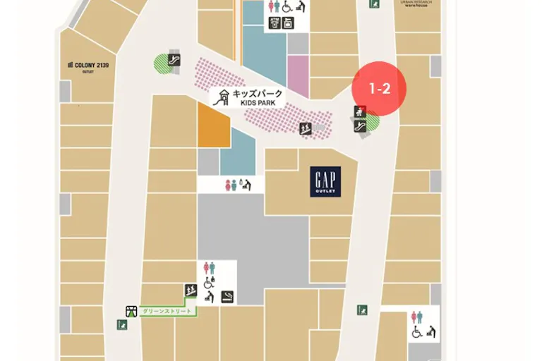 【三井アウトレットパーク 岡崎】中央北エスカレーター横の画像5