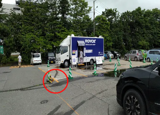 【イオン酒田南】駐車場(移動販売車　電源付き)キッチンカー出店に最適なスーパー店外催事イベントスペース