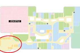 【イオンモール東浦】モールメディア フードコートステッカー【机