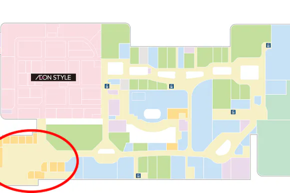 【イオンモール東浦】モールメディア フードコートステッカー【机