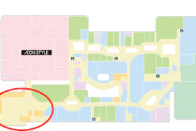 【イオンモール東浦】モールメディア フードコートステッカー【机