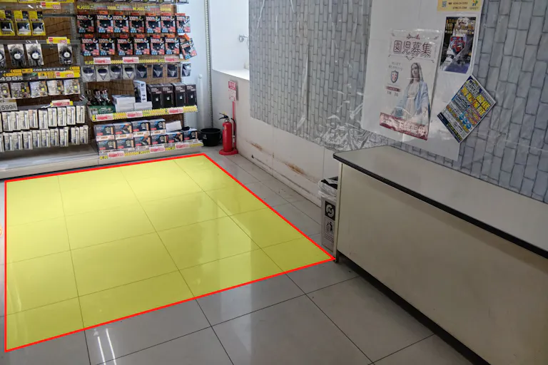Ⓑレジアウトスペース(約2m×2m)