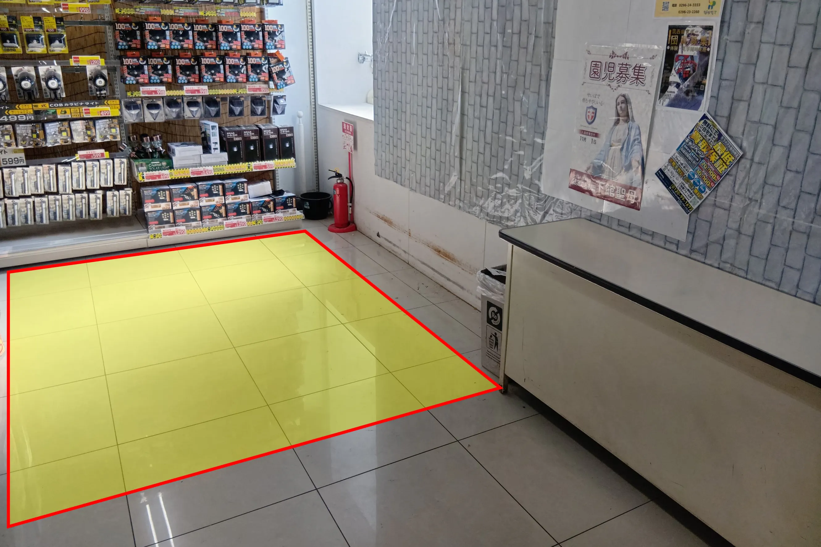 【メガセンタートライアル筑西店】【ⒶⒷセット】販促プロモーションに最適な Ⓐ 屋外正面+Ⓑ屋内レジアウトのセットプラン【買取はご利用頂けません】