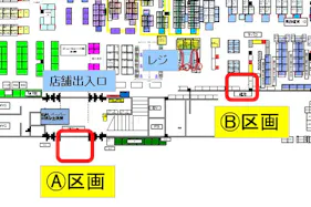【メガセンタートライアル筑西店】【ⒶⒷセット】販促プロモーションに最適な Ⓐ 屋外正面+Ⓑ屋内レジアウトのセットプラン【買取はご利用頂けません】