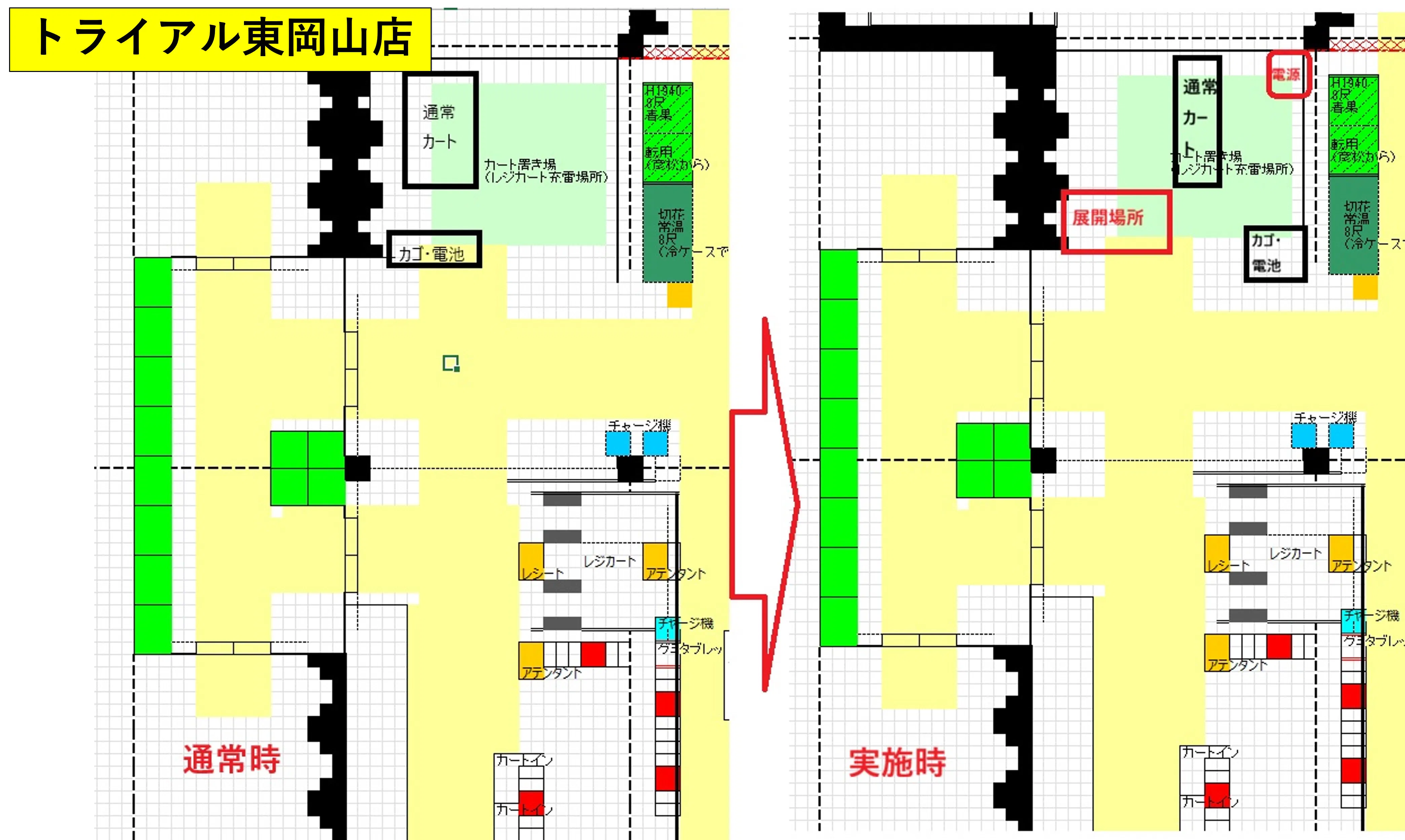 【スーパーセンタートライアル東岡山店】トライアル東岡山店【通信系催事限定】風除室スペース
