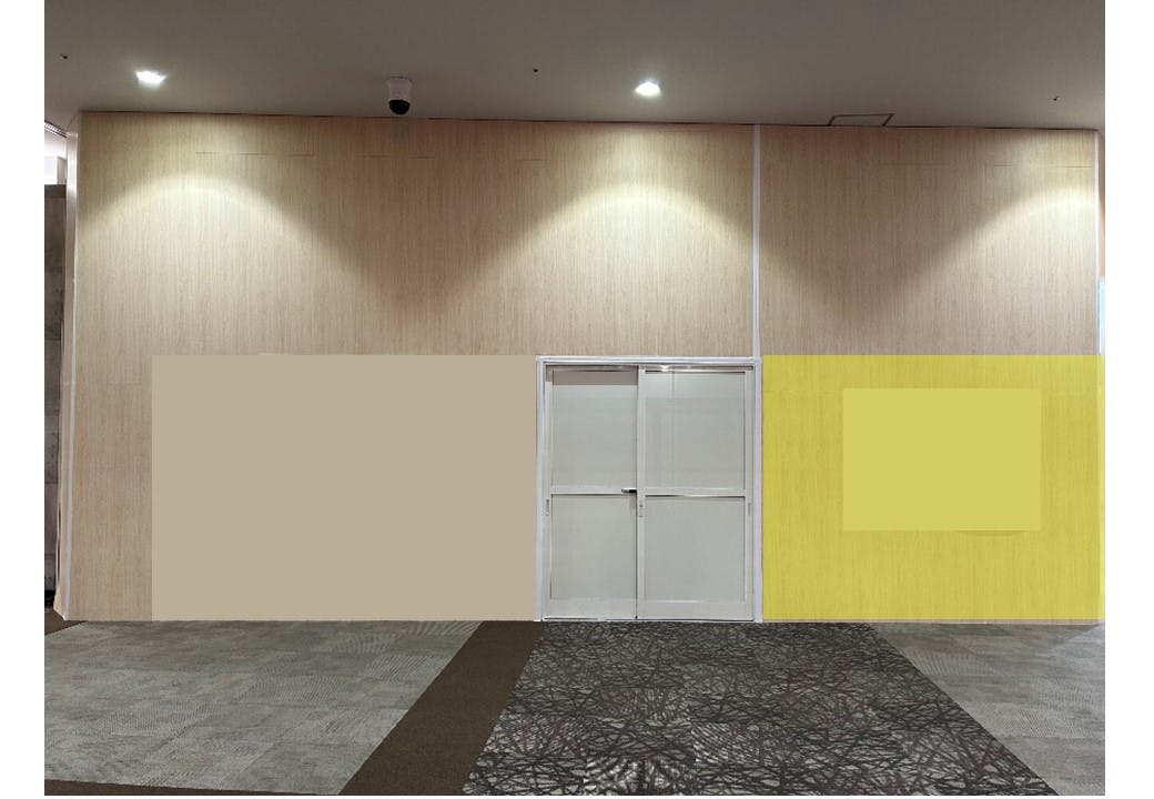 【イオンモール新小松】モール内広告　仮囲い壁（2F）の画像