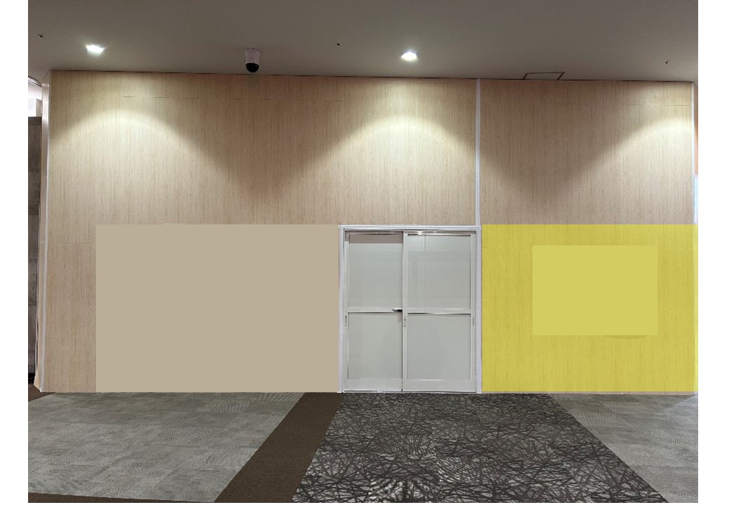 【イオンモール新小松】モール内広告　仮囲い壁（2F）