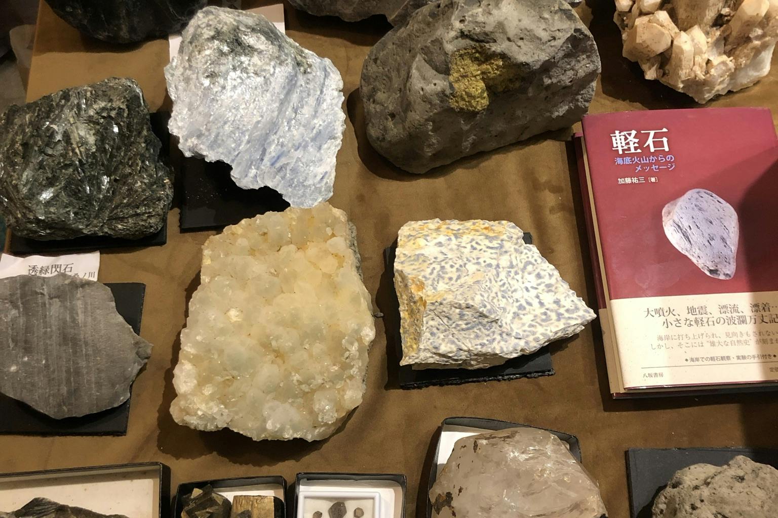 使用例:鉱物展示会