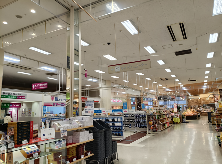 【イオン仙台幸町】中央エスカレーター前（銘店側） 販促プロモーションや物販に最適なスーパー店内催事イベントスペース