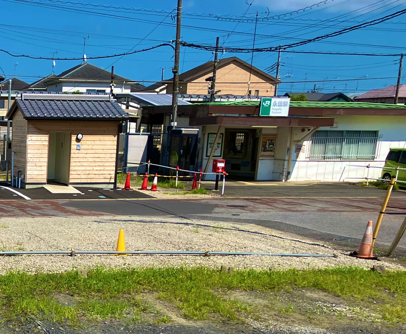 【永田駅】改札の目の前にあるキッチンカー・移動販売に最適なレンタルスペース