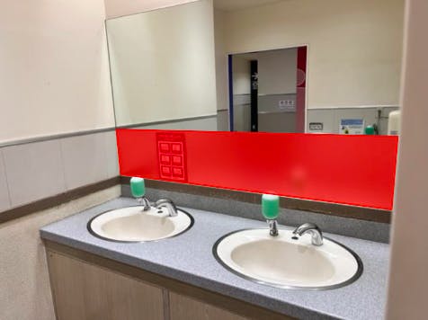 【イオンモール秋田】モール内広告 化粧室（A4サイズ）の画像