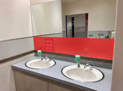 【イオンモール秋田】モール内広告 化粧室（A4サイズ）の画像