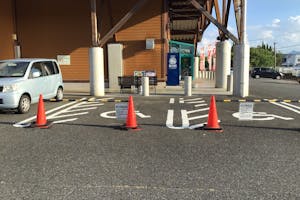 【ダイナム岡山院庄店ゆったり館】プロモーションに最適なアミューズメント施設のイベントスペース(駐輪場)