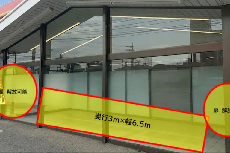 出店スペース:駐車場横