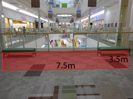 【イオンモール神戸北】2F すずらんブリッジ(ﾀｲﾑｽﾃｰｼｮﾝ前）※ベンチ有の画像