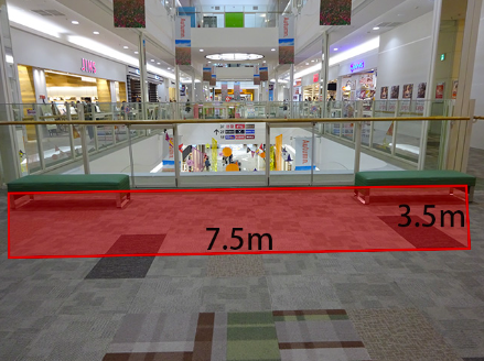 【イオンモール神戸北】2F すずらんブリッジ(ﾀｲﾑｽﾃｰｼｮﾝ前）※ベンチ有