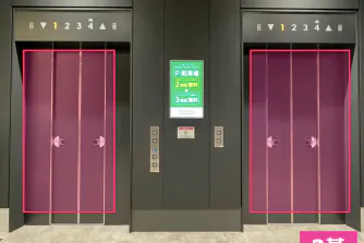 【イオンモール Nagoya Noritake Garden】モール内広告 エレベーター扉