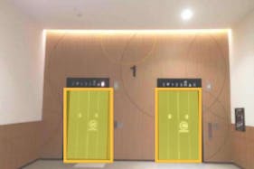 【イオンモール京都桂川】モール内広告 エレベーター