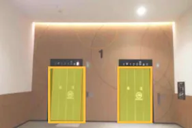 【イオンモール京都桂川】モール内広告 エレベーター
