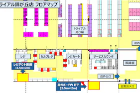【スーパーセンタートライアル錦ケ丘店】販促プロモ活動に最適な トライアル錦ケ丘店『レジアウト 奥側』スペース