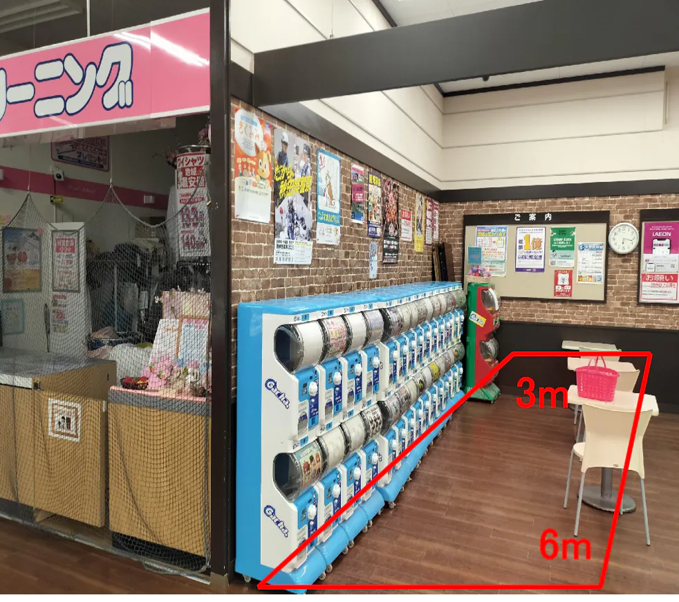 【マックスバリュ新川口】イートインスペースの1部 販促プロモーションや物販に最適なスーパー店内催事イベントスペース