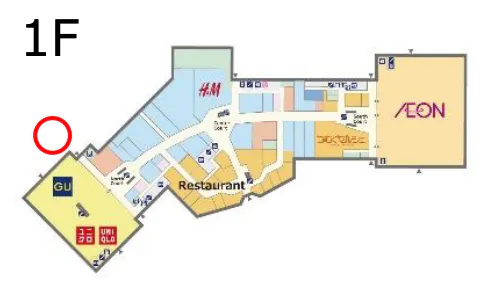 【イオンモールむさし村山】モール内広告 ノース西 通路屋根