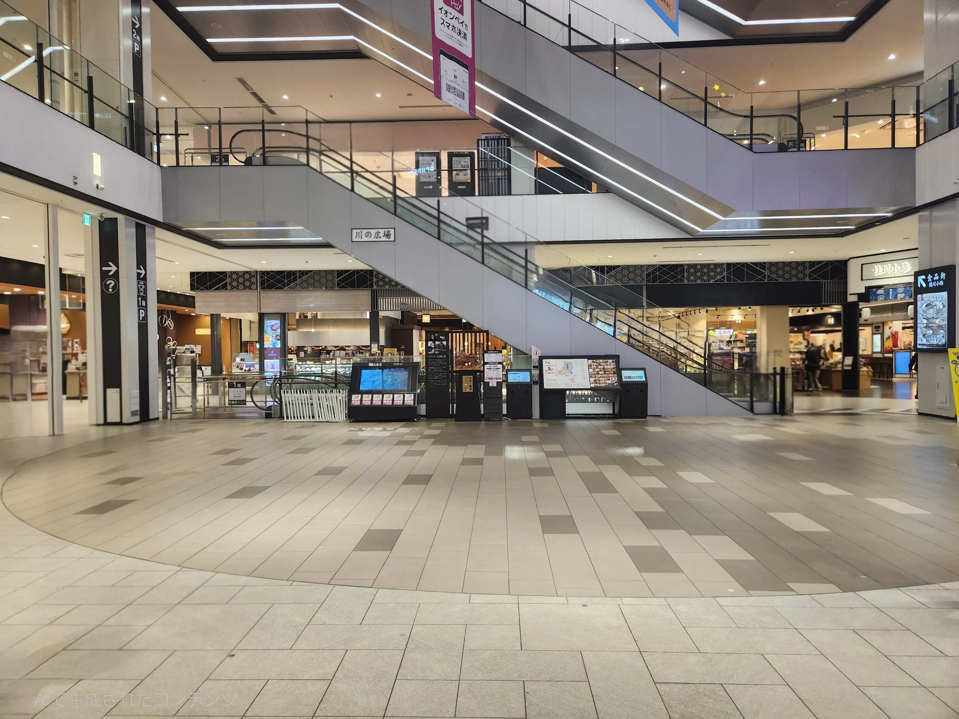 【イオンモール京都桂川】1階　川の広場