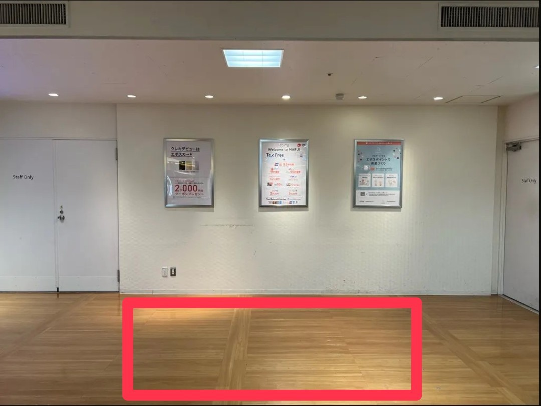 【上野マルイ】2階 パブリックスペース【物販・PR】エスカレーター正面の好立地コンパクトスペース