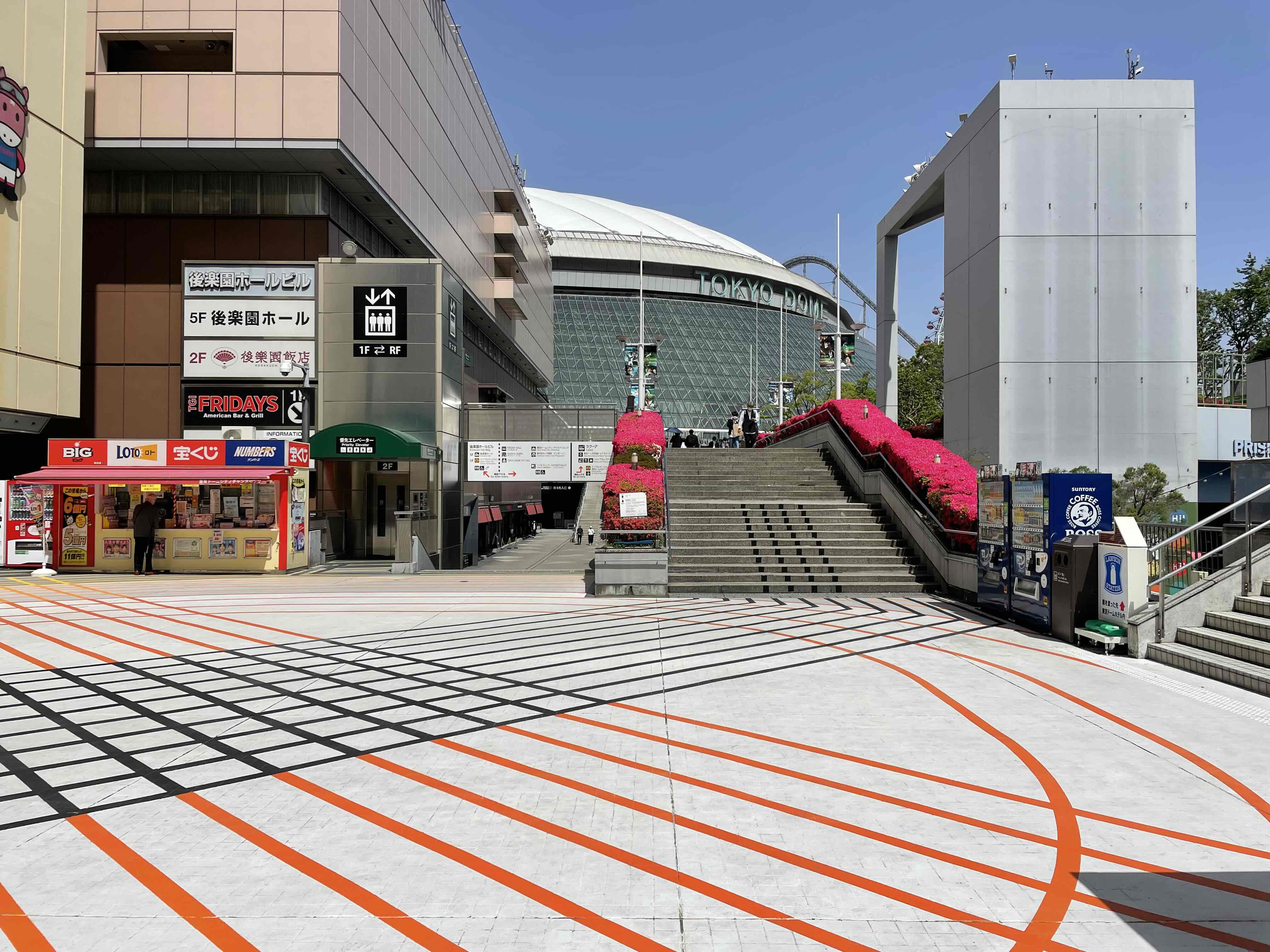 東京ドームシティ／JR水道橋駅西口～東京ドームメイン導線】物販・食物販に最適な屋外イベントスペース｜ショップカウンター